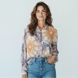 VALERIE STEVENS large ladies, long sleeve blouse excellent condition dry cleaned